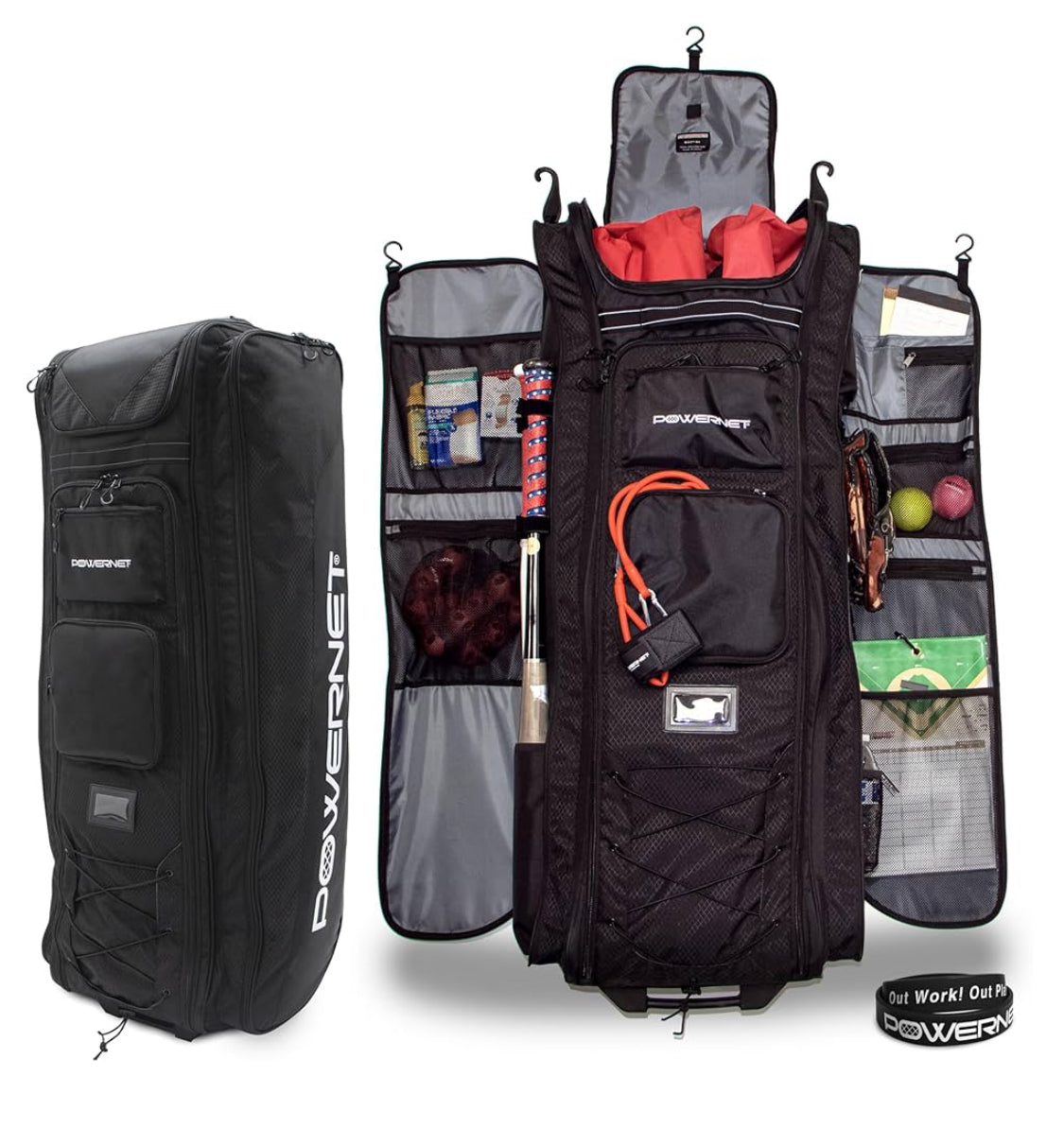 PowerNet Coaches Gear Transporter Wheeled Bag