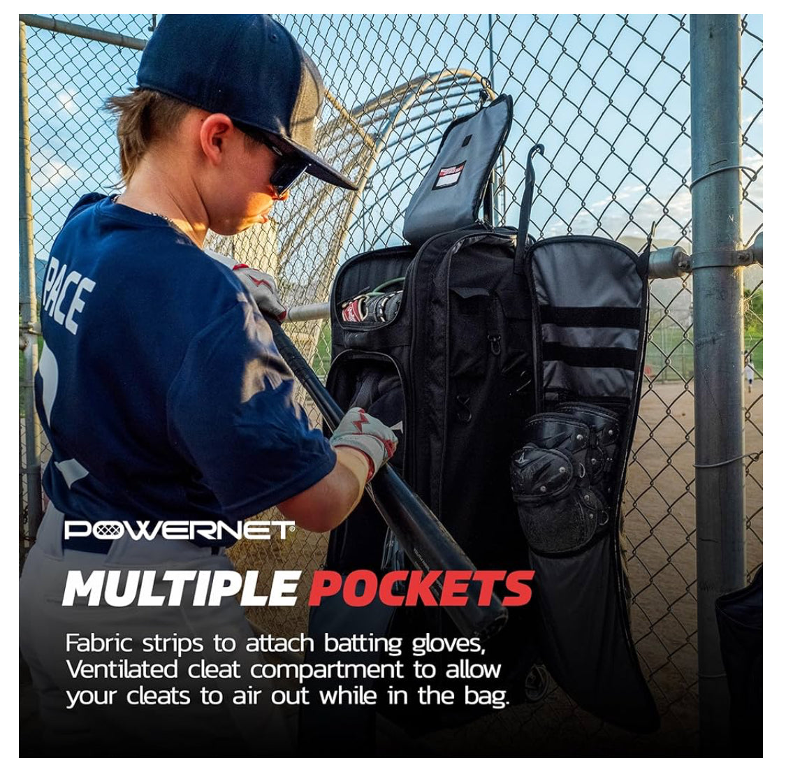 PowerNet Optimus Catchers Rolling Equipment bag