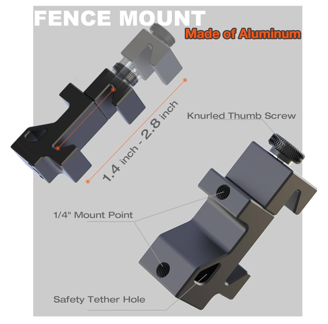 Camera / Phone Fence Mount for Streaming