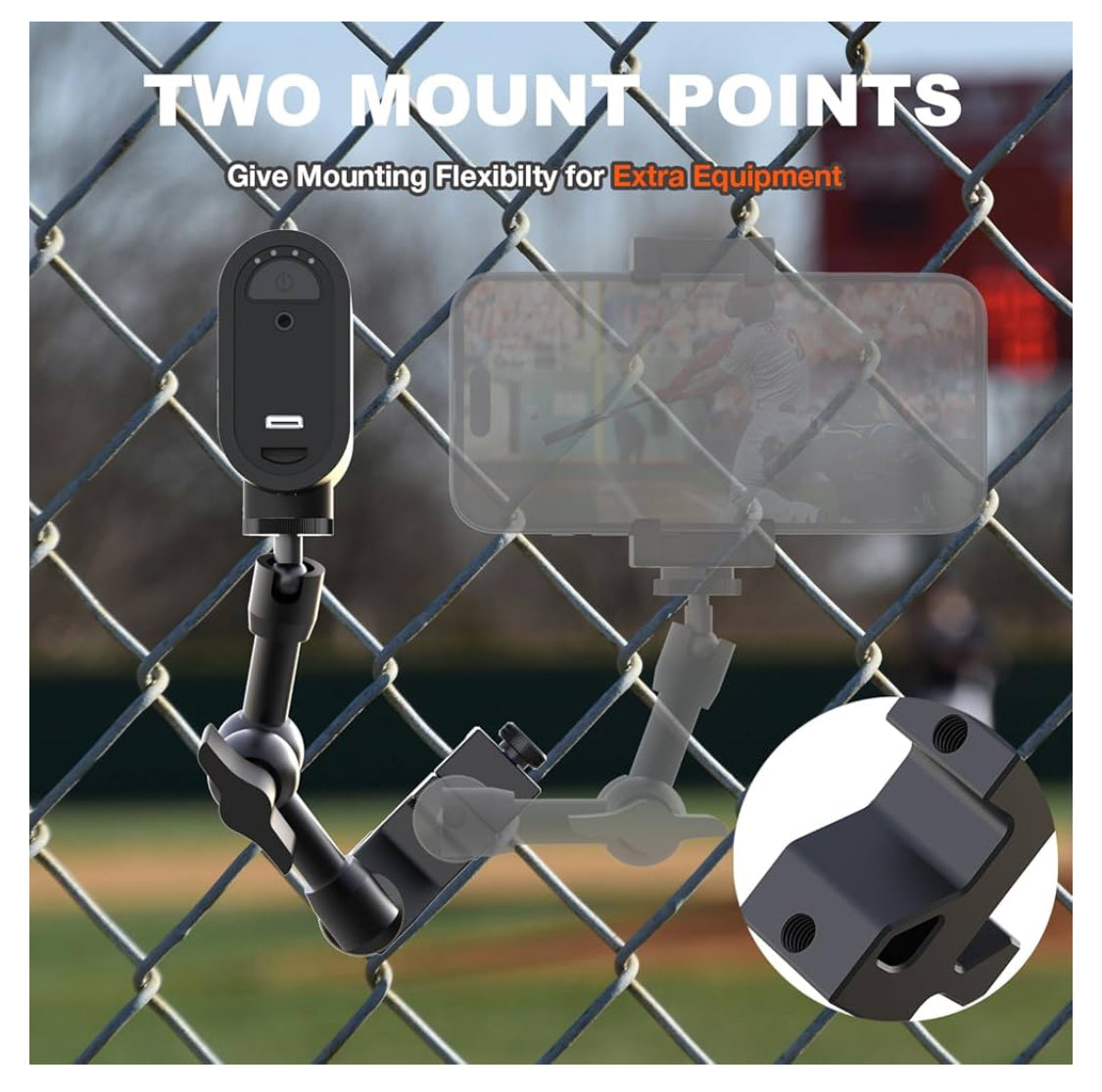 Camera / Phone Fence Mount for Streaming