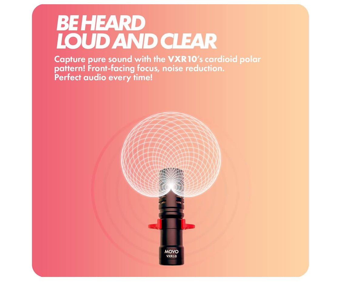 MOVO VXR10 Mini Shotgun Mic for Streaming