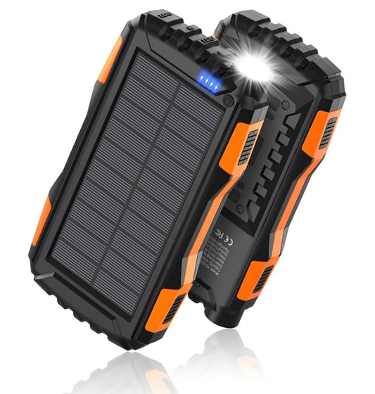 Power Bank Solar Charger - 42800mAh Portable Charger (Orange)