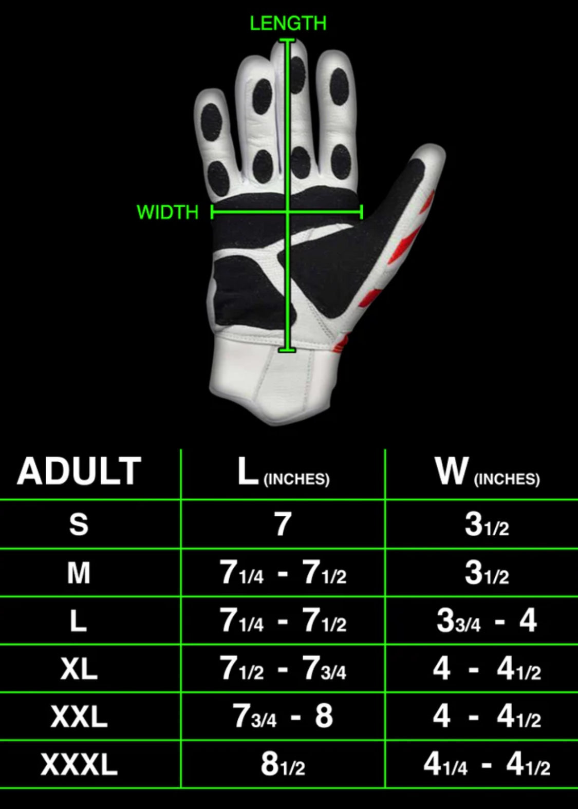 VukGripz Howler - All White Batting Gloves