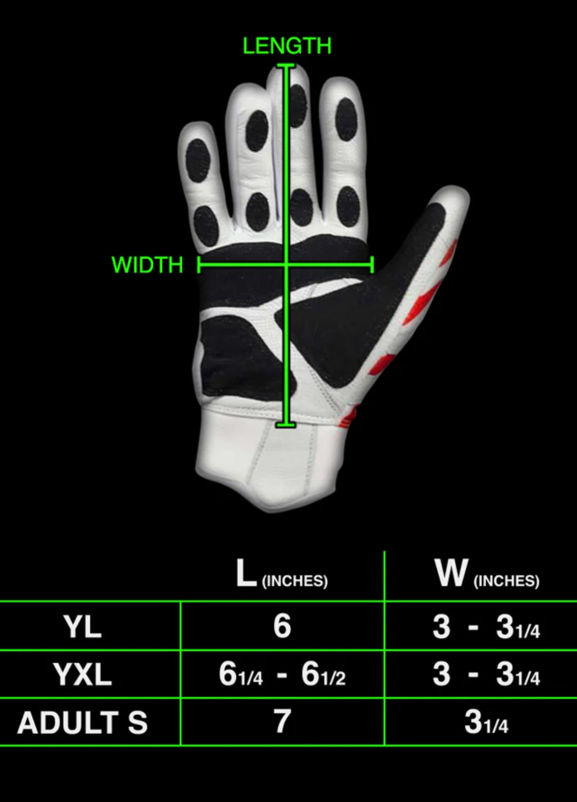 VukGripz Howler - All White Batting Gloves