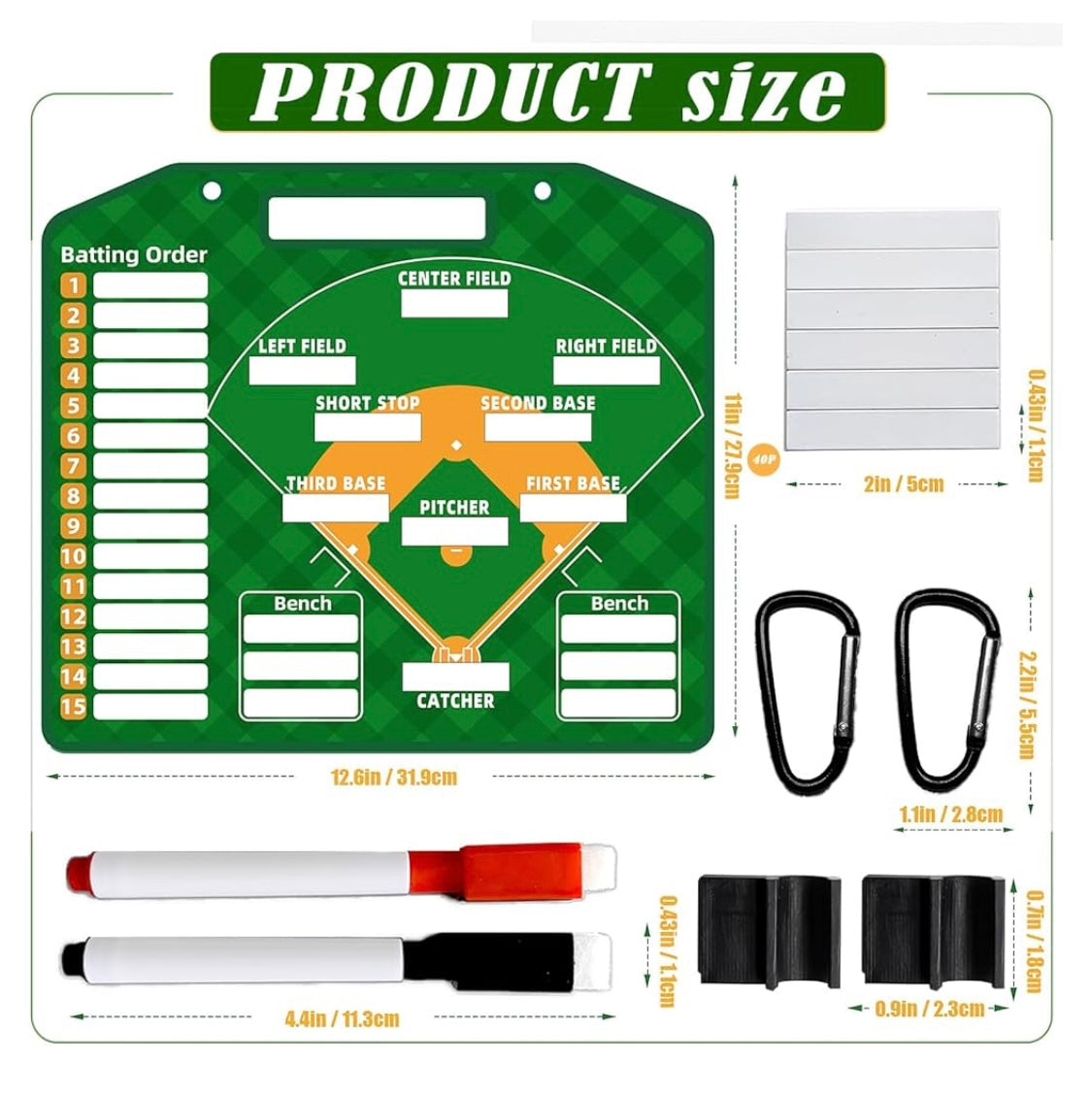 Magnetic Baseball Lineup Board