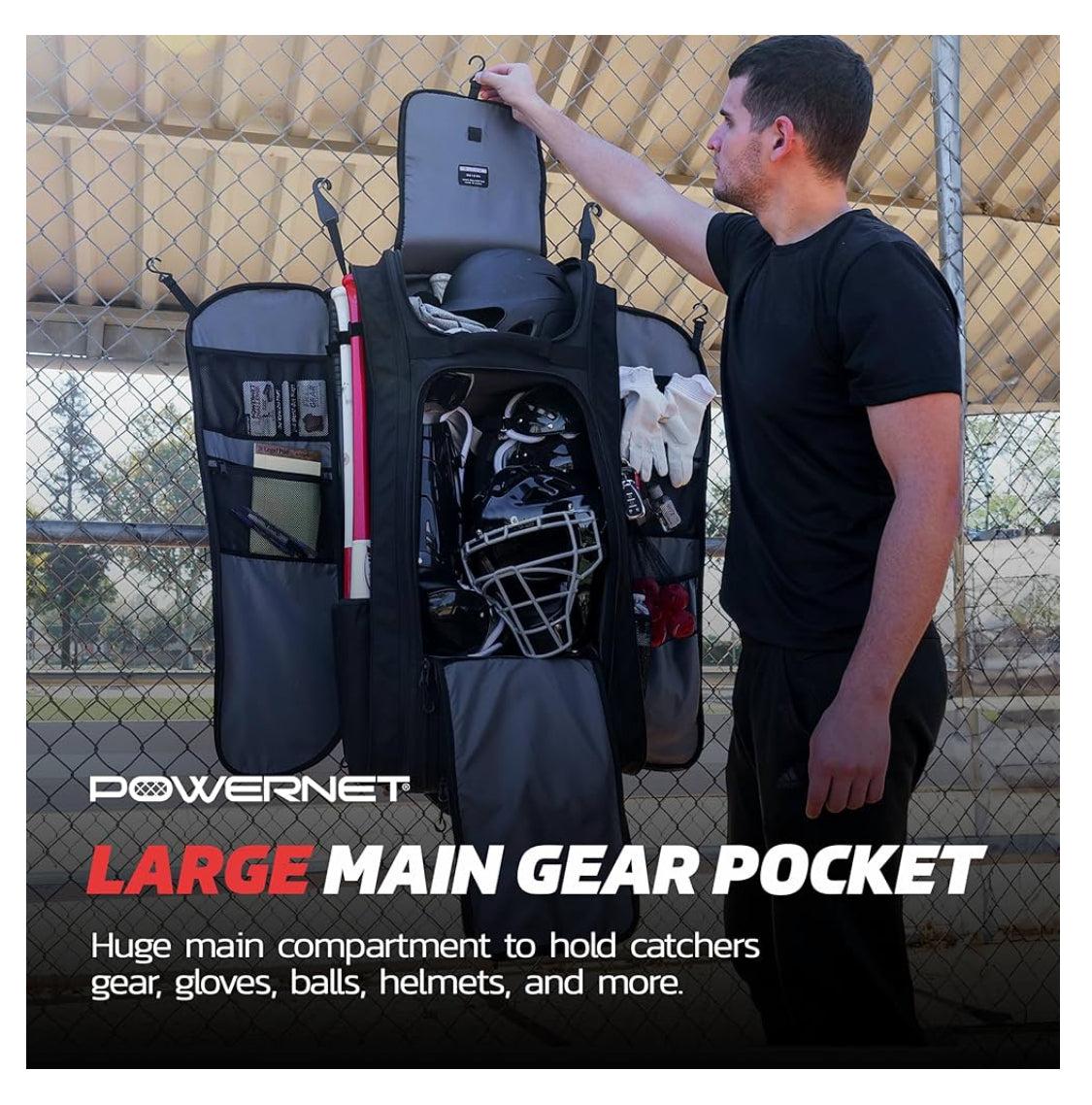 PowerNet Optimus Catchers Rolling Equipment bag