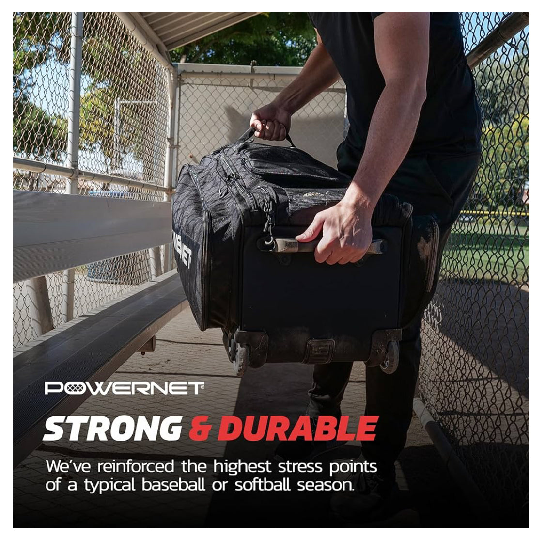 PowerNet Optimus Catchers Rolling Equipment bag