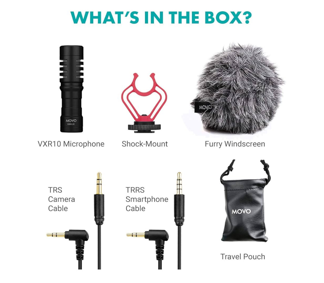 MOVO VXR10 Mini Shotgun Mic for Streaming